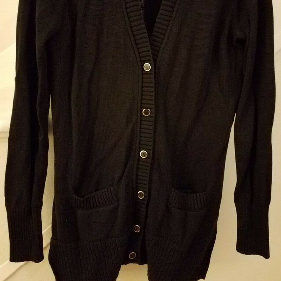Isaac Mizrahi Live! Essentials Cardigan, black S - Picture 2 of 11